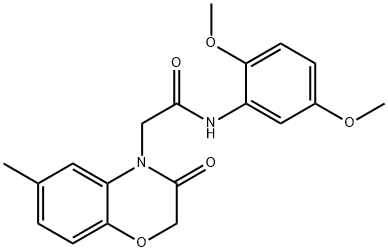 4H-1,4-Benzoxazine-4-acetamide,N-(2,5-dimethoxyphenyl)-2,3-dihydro-6-methyl-3-oxo-(9CI) Structure