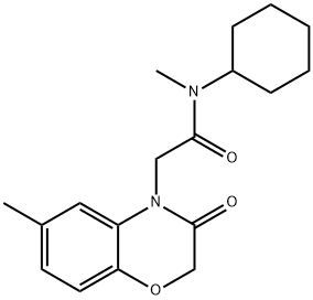 4H-1,4-Benzoxazine-4-acetamide,N-cyclohexyl-2,3-dihydro-N,6-dimethyl-3-oxo-(9CI) 结构式