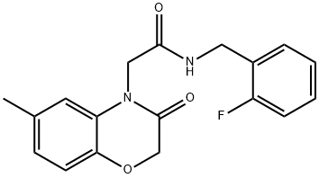 4H-1,4-Benzoxazine-4-acetamide,N-[(2-fluorophenyl)methyl]-2,3-dihydro-6-methyl-3-oxo-(9CI) Structure