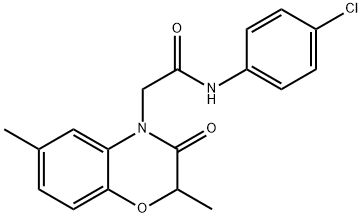 4H-1,4-Benzoxazine-4-acetamide,N-(4-chlorophenyl)-2,3-dihydro-2,6-dimethyl-3-oxo-(9CI) Structure