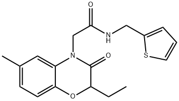4H-1,4-Benzoxazine-4-acetamide,2-ethyl-2,3-dihydro-6-methyl-3-oxo-N-(2-thienylmethyl)-(9CI) Structure