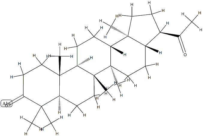 (21R)-29-Norhopane-3,22-dione Structure