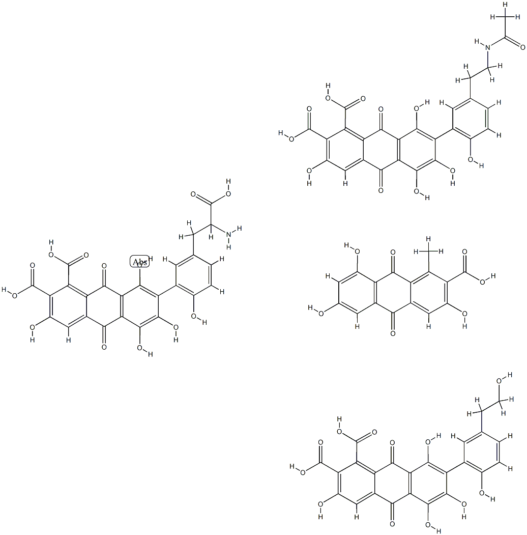 虫胶红色素, 60687-93-6, 结构式
