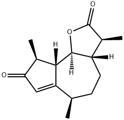 (3S)-3aβ,5,6,9,9aβ,9bα-Hexahydro-3β,6β,9β-trimethylazuleno[4,5-b]furan-2,8(3H,4H)-dione 结构式