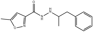 5-メチル-3-イソオキサゾールカルボン酸2-(1-フェニルプロパン-2-イル)ヒドラジド 化学構造式