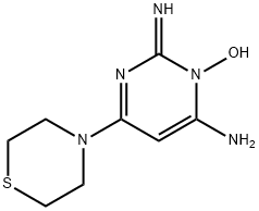 4-Pyrimidinamine,2,3-dihydro-3-hydroxy-2-imino-6-(4-thiomorpholinyl)-(9CI) Structure
