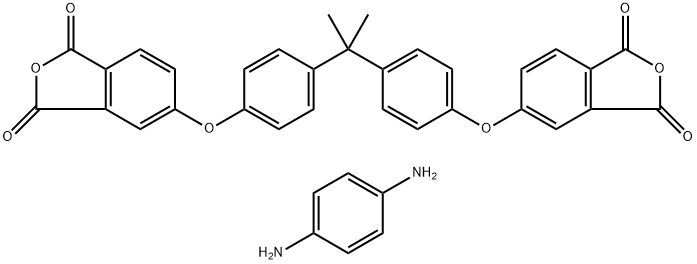 5,5'-[(1-甲基亚乙基)双(4,1-亚苯氧基)双-1,3-异苯并呋喃二酮与1,4-亚苯二胺的聚合物 结构式