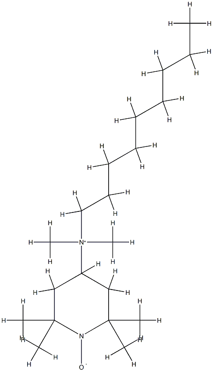4-(N,N-dimethyl-N-nonyl)ammonium-2,2,6,6-tetramethylpiperidine-1-oxyl Struktur
