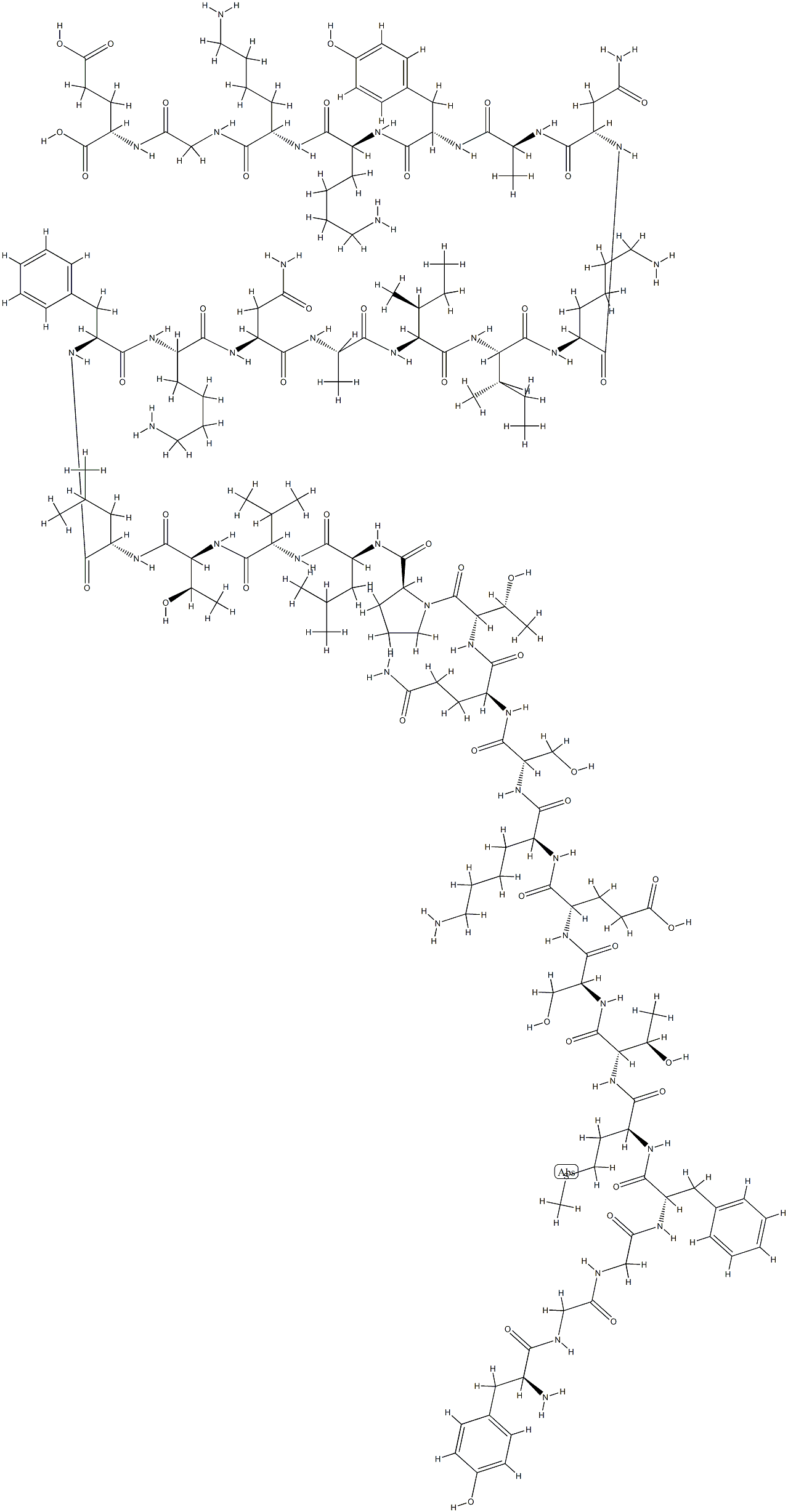 Β-内啡肽, 61214-51-5, 结构式