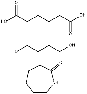 己二酸与1,4-丁二醇和六氢化-2H-氮杂卓-2-酮的聚合物 结构式