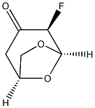 beta-D-erythro-Hexopyranos-3-ulose, 1,6-anhydro-2,4-dideoxy-2-fluoro- (9CI) Structure