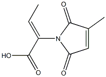 α-[(Z)-エチリデン]-2,5-ジヒドロ-3-メチル-2,5-ジオキソ-1H-ピロール-1-酢酸 化学構造式