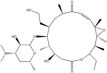 4'-デオキシ-20-デオキソ-20-ヒドロキシシラマイシンA1 化学構造式