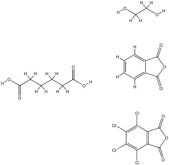 Hexanedioic acid, polymer with 1,2-ethanediol, 1,3-isobenzofurandione and 4,5,6,7-tetrachloro-1,3-isobenzofurandione Structure