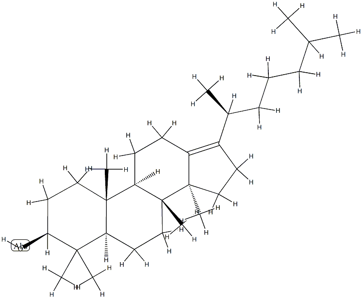 (20S)-5α-Dammar-13(17)-en-3β-ol Structure