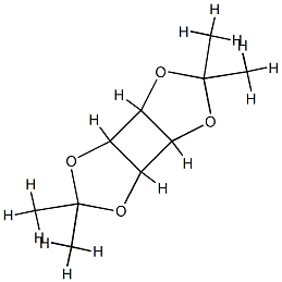 3aα,3bβ,6aβ,6bα-Tetrahydro-2,2,5,5-tetramethylcyclobuta[1,2-d:3,4-d']bis[1,3]dioxole Structure