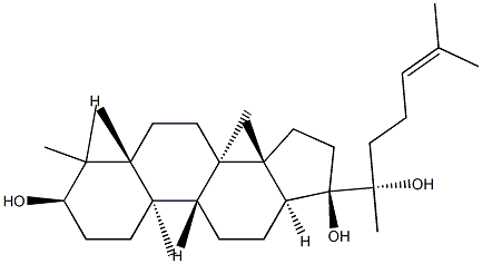 Dammar-24-ene-3α,17,20-triol Structure