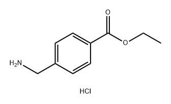 4-(氨基甲基)-苯甲酸乙基酯盐酸盐, 6232-12-8, 结构式