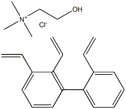 乙烯基苯基-羟乙基-二甲基氯化铵、二乙烯基苯的聚合物 结构式