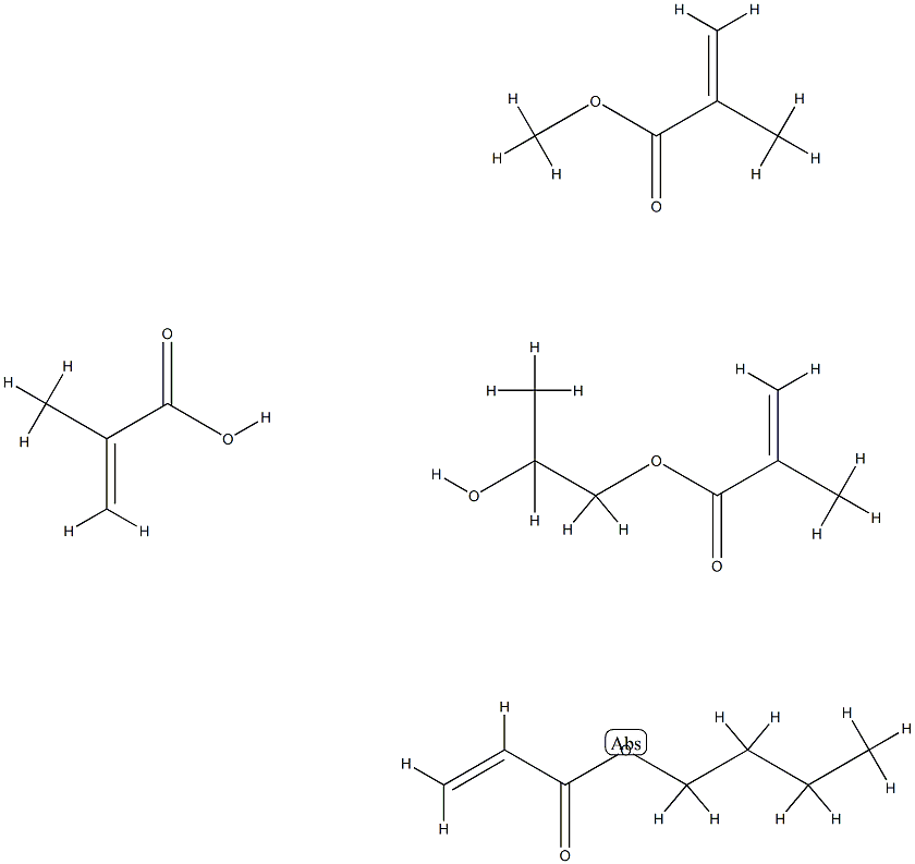 2-Propenoic acid, 2-methyl-, polymer with butyl 2-propenoate, methyl 2-methyl-2-propenoate and 1,2-propanediol mono(2-methyl-2-propenoate) Structure