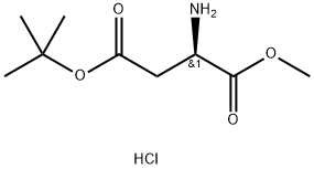 D-天冬氨酸-Α-甲酯-Β-叔丁酯盐酸盐 结构式