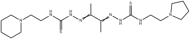 4-(2-Piperidinoethyl)-4'-[2-(pyrrolidin-1-yl)ethyl][1,1'-(1,2-dimethyl-1,2-ethanediylidene)bisthiosemicarbazide] Structure