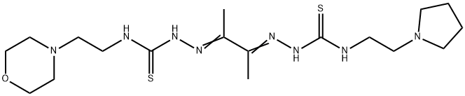 4-(2-Morpholinoethyl)-4'-[2-(pyrrolidin-1-yl)ethyl][1,1'-(1,2-dimethyl-1,2-ethanediylidene)bisthiosemicarbazide] Structure