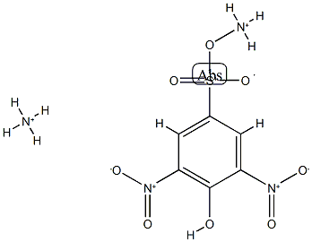 4-(アンモニウムオキシ)-3,5-ジニトロベンゼンスルホン酸アンモニウム 化学構造式