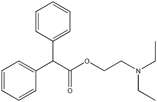 2-(ジフェニルアセトキシ)エチルジエチルアミン 化学構造式