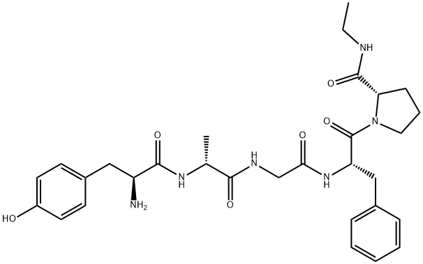 N-エチル-[D-Ala2,Pro5]エンケファリンアミド 化学構造式