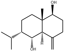 (1R,8aα)-Decahydro-4aβ-methyl-8-methylene-2α-isopropylnaphthalene-1α,5β-diol 结构式