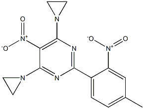 4,6-diaziridin-1-yl-2-(4-methyl-2-nitro-phenyl)-5-nitro-pyrimidine 结构式