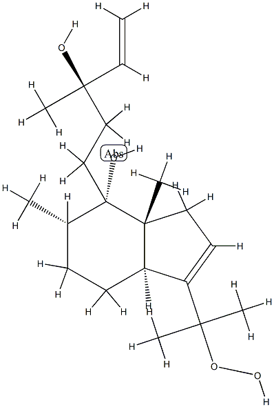 (3aS,7S,αR)-α-Vinyl-3a,4,5,6,7,7a-hexahydro-3-(1-hydroperoxy-1-methylethyl)-7-hydroxy-α,6α,7aβ-trimethyl-1H-indene-7-(1-propanol) 结构式