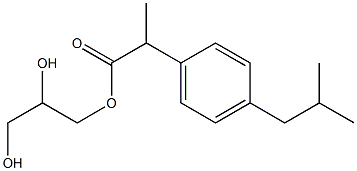 Ibuprofen Related CoMpound (2,3-Dihydroxypropyl 2-(4-Isobutylphenyl)Propanoate) Structure
