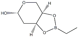 3-O,4-O-(Ethylboranediyl)-2-deoxy-β-D-erythro-pentopyranose 结构式