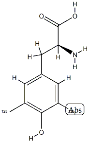 3,5-Di(125I)iodo-L-tyrosine 结构式