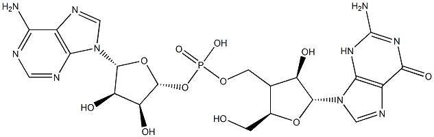 adenylyl-(5'->3')-guanosine Struktur