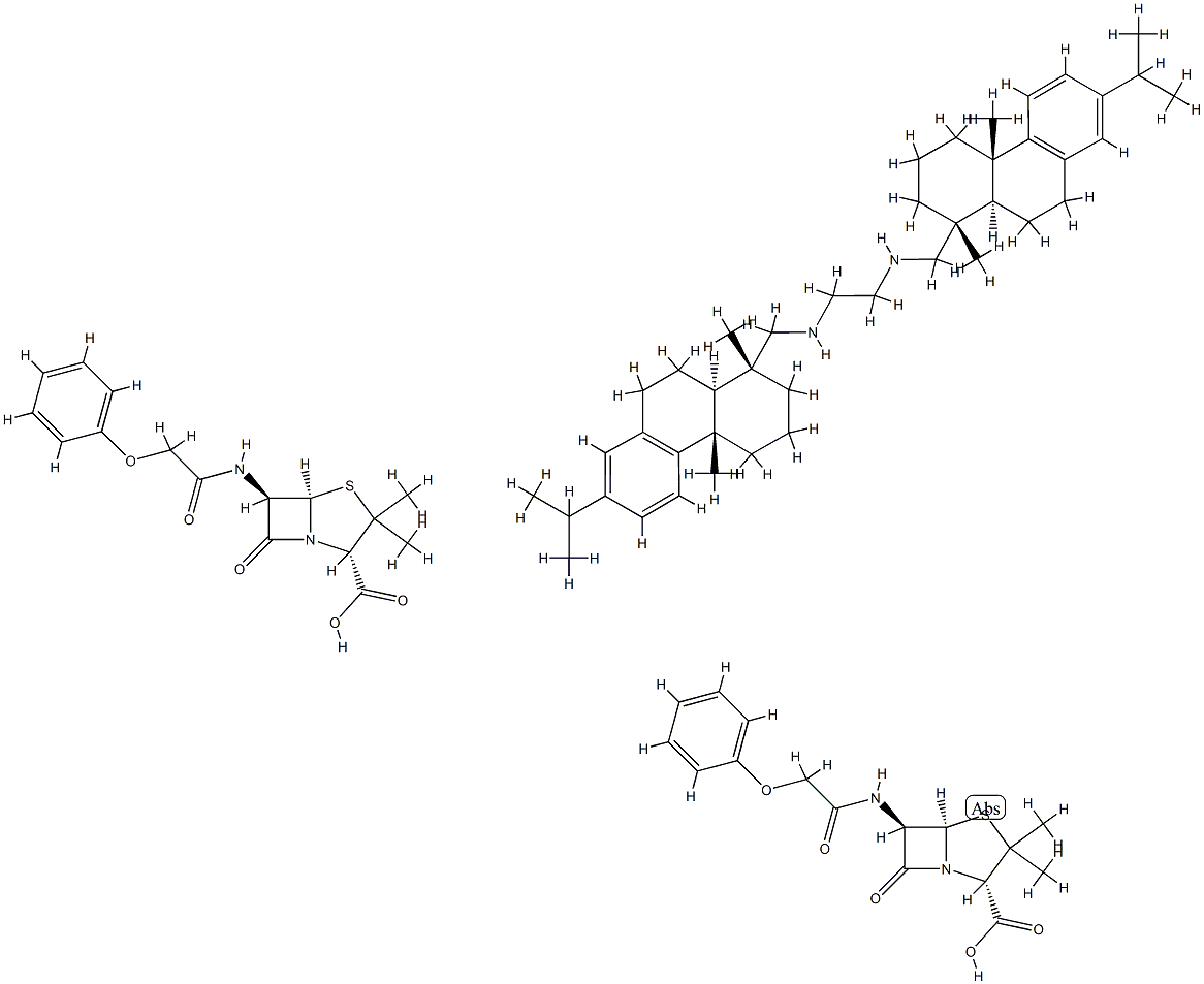 penicillin V hydrabamine 结构式