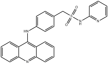 α-[p-(9-Acridinylamino)phenyl]-N-(2-pyridyl)methanesulfonamide 结构式