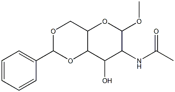 α-D-Glucopyranoside, Methyl 2-(acetylaMino)-2-deoxy-4,6-O-(phenylMethylene)- Struktur