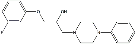 α-[(3-Fluorophenoxy)methyl]-4-phenyl-1-piperazineethanol Structure