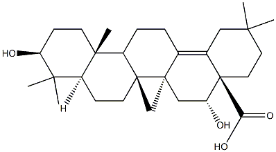 3β,16α-Dihydroxyolean-13(18)-en-28-oic acid Struktur