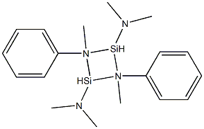 N,N,N',N',2,4-Hexamethyl-2,4-diphenylcyclobutanedisilazane-1,3-diamine 结构式