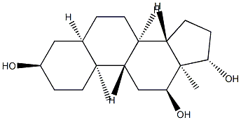 5β-Androstane-3α,12α,17β-triol Structure