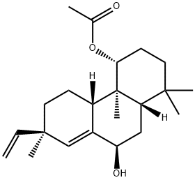 (4R)-7α-Ethenyl-1,2,3,4,4a,4bα,5,6,7,9,10,10aα-dodecahydro-1,1,4aβ,7-tetramethyl-4β,9α-phenanthrenediol 4-acetate 结构式