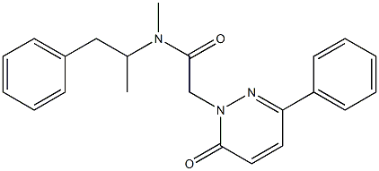 (+)-N-Methyl-N-(α-methylphenethyl)-6-oxo-3-phenyl-1(6H)-pyridazineacetamide 结构式