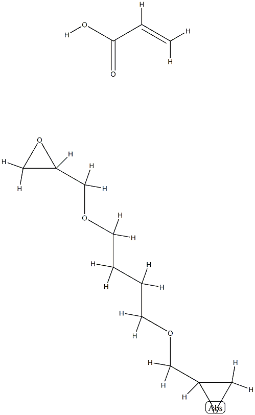 2-丙烯酸与2,2'-[1,4-丁二基-双(氧代亚甲基)]双(环氧乙烷)的聚合物 结构式