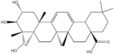 2α,3β,23-Trihydroxyoleana-11,13(18)-dien-28-oic acid 结构式