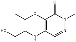 3(2H)-Pyridazinone,4-ethoxy-5-[(2-hydroxyethyl)amino]-2-methyl-(9CI) 结构式