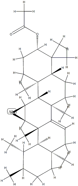 11α,12α-Epoxy-D-friedours-14-en-3β-ol acetate 结构式